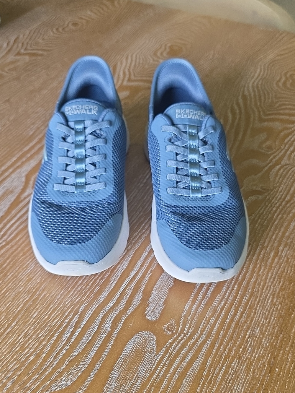 Skechers GOwalk Women's Light Blue Mesh Slip-On Sneakers